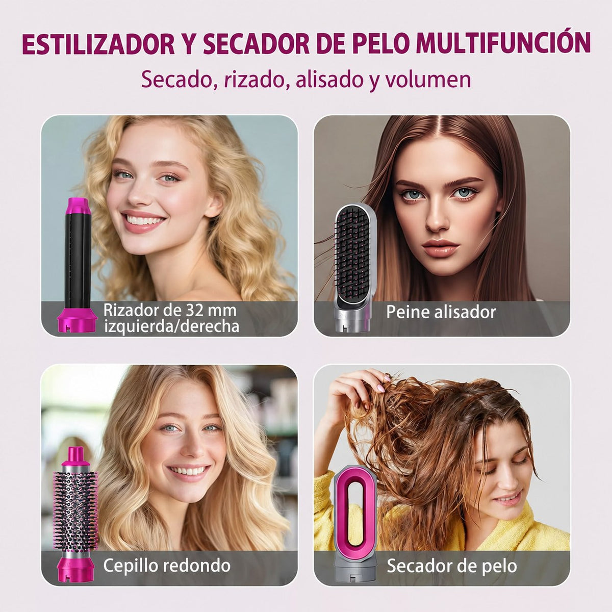 Secador de Pelo Profesional Smallwell con Cepillo