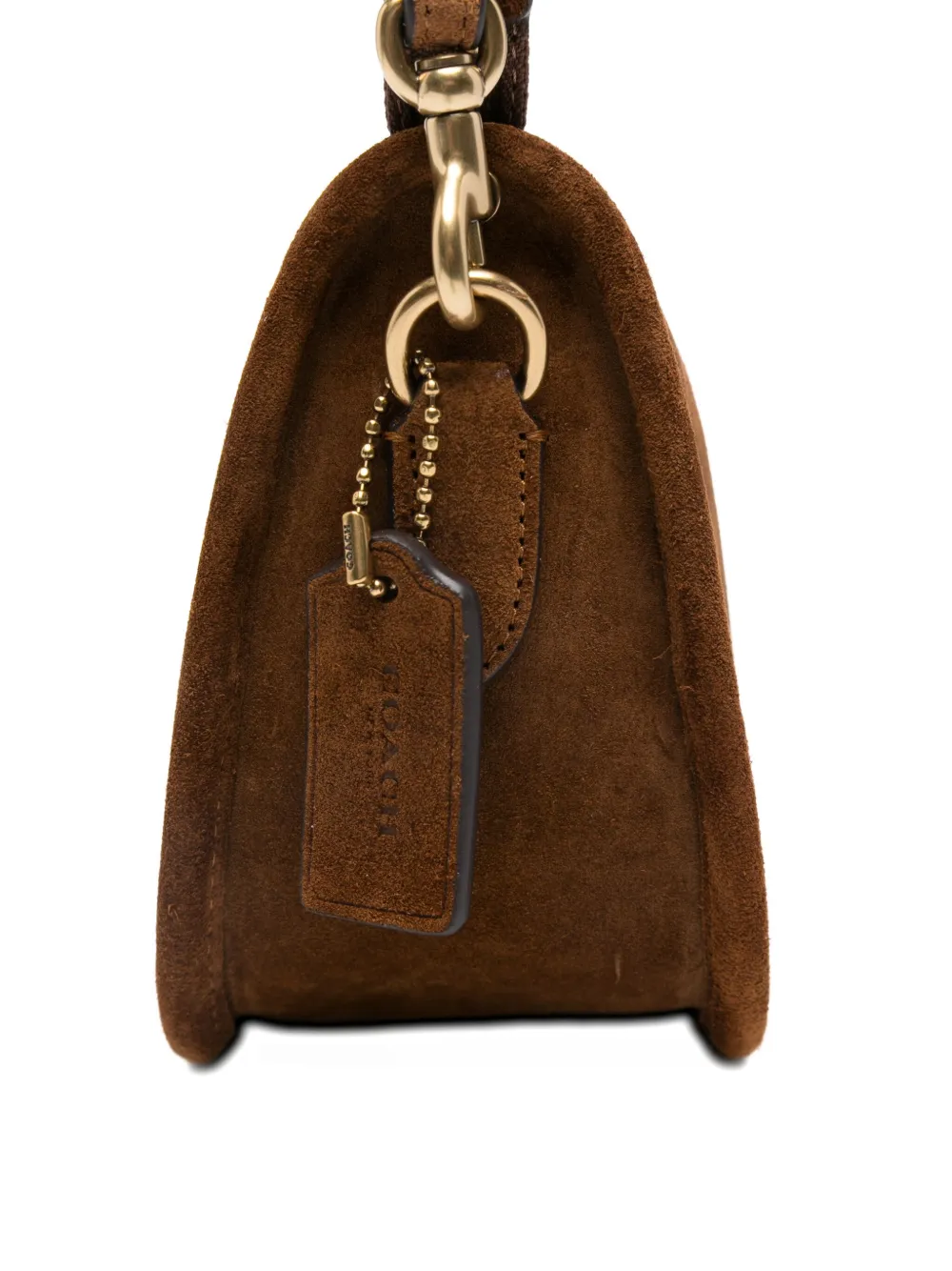 Coach chain-strap suede satchel bag - Image 2