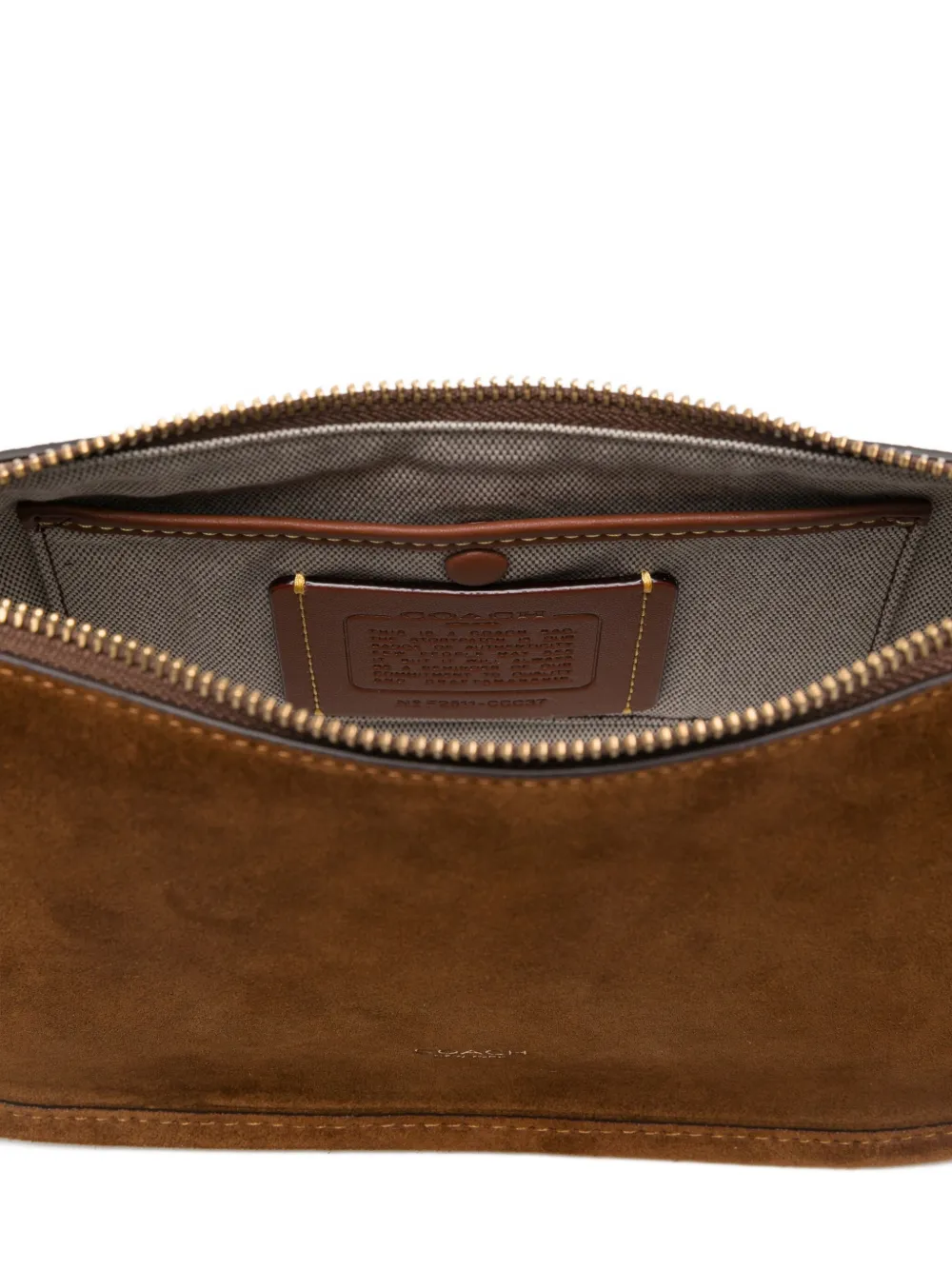 Coach chain-strap suede satchel bag - Image 4